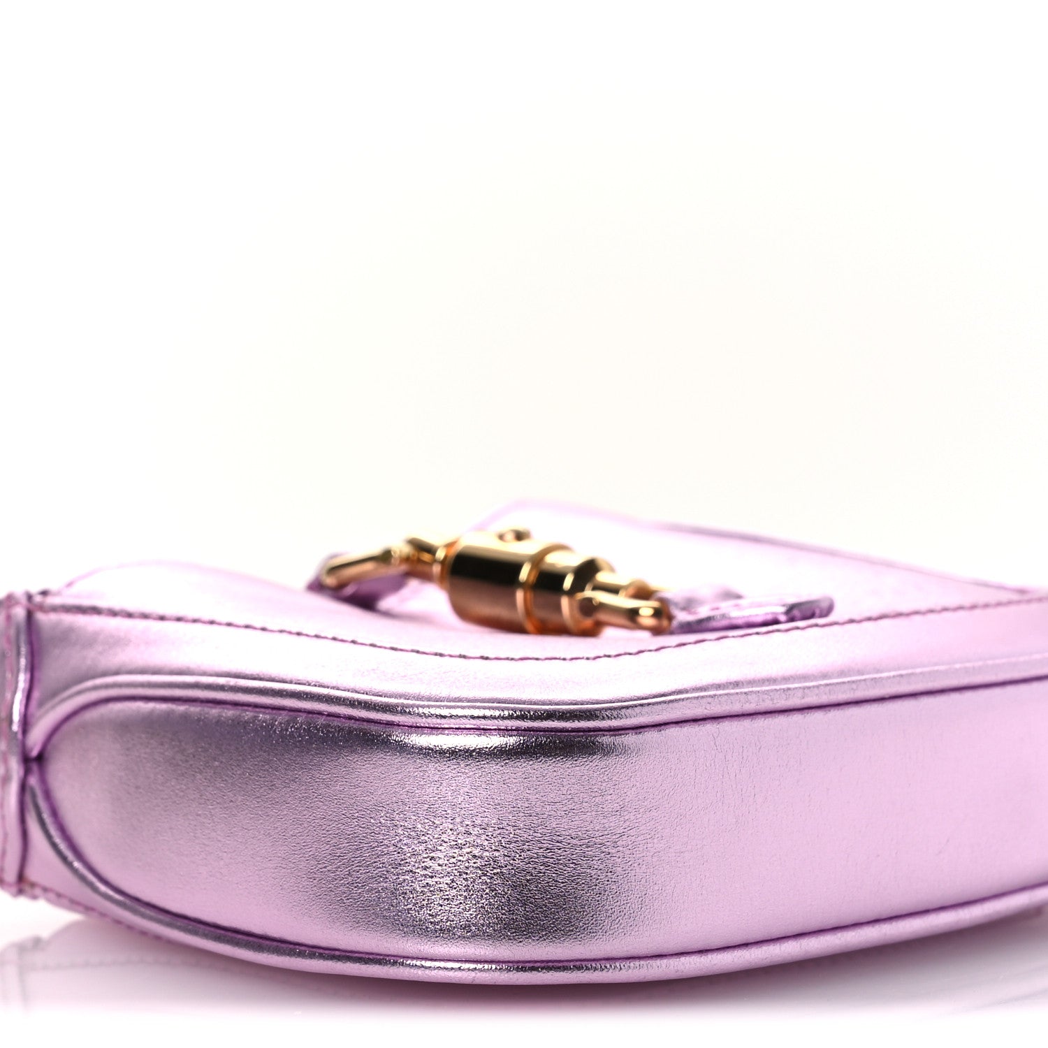 Gucci Laminated Nappa Nano Jackie 1961 Hobo Metallic Pink 9 of 11
