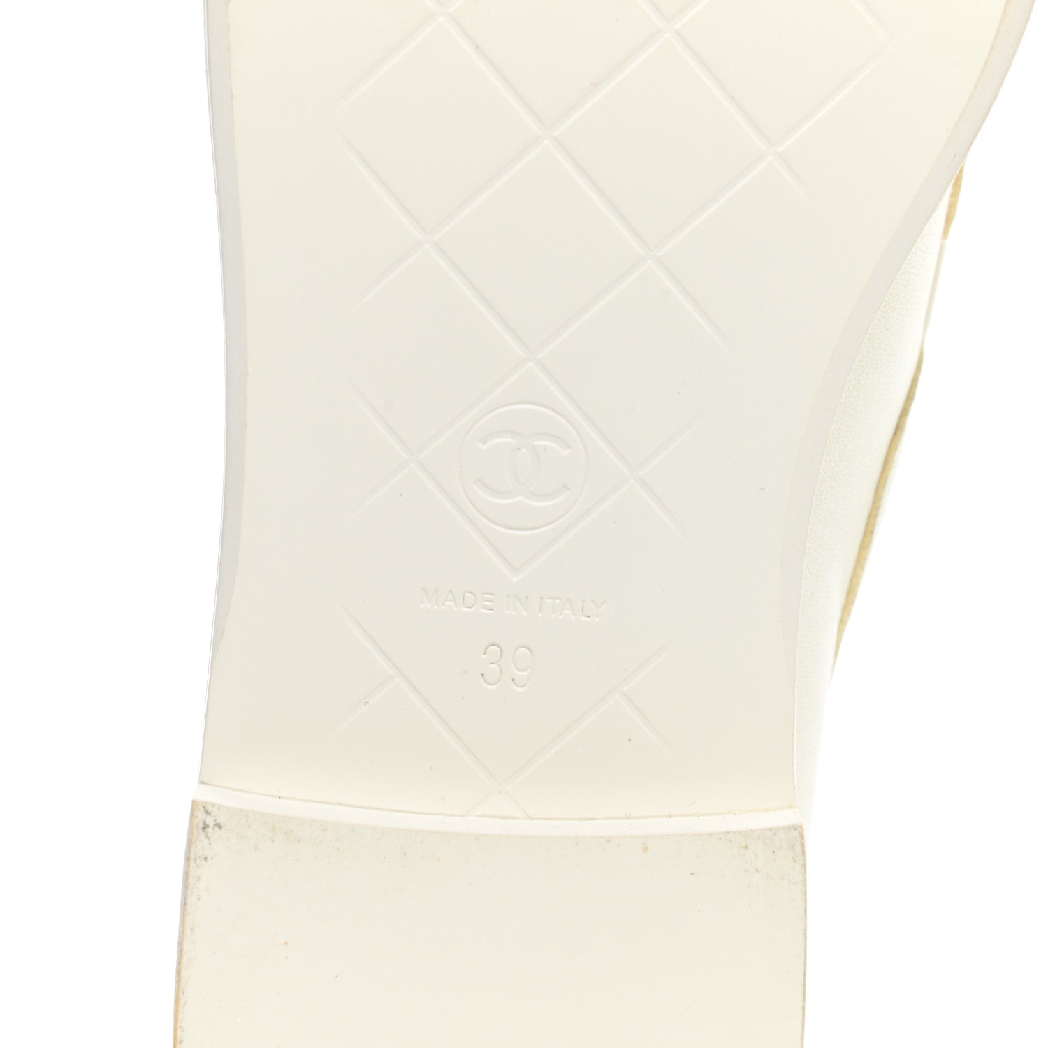 Chanel Lambskin Quilted CC Turnlock Loafers 39 White 6 of 10