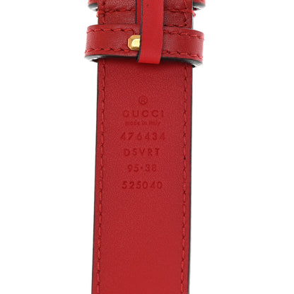 Gucci Calfskin Matelasse GG Marmont Belt Bag 95 38 Hibiscus Red 8 of 13