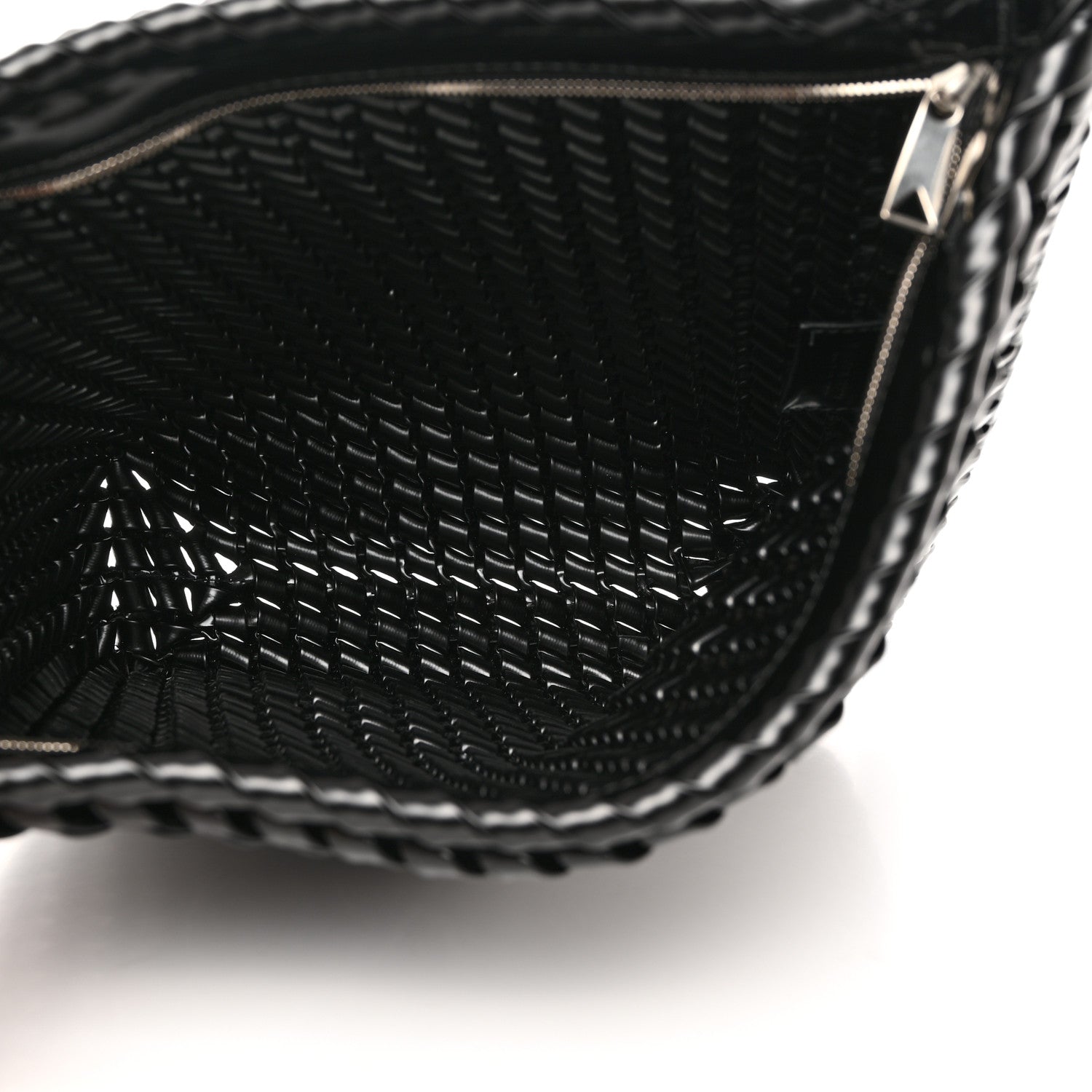 Bottega Veneta Calfskin Intrecciato Structure Clutch Black 5 of 7