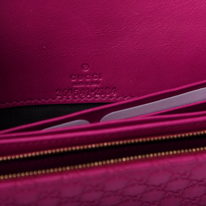 Gucci Soft Microguccissima Dice Chain Wallet Bright Bouganville 6 of 10