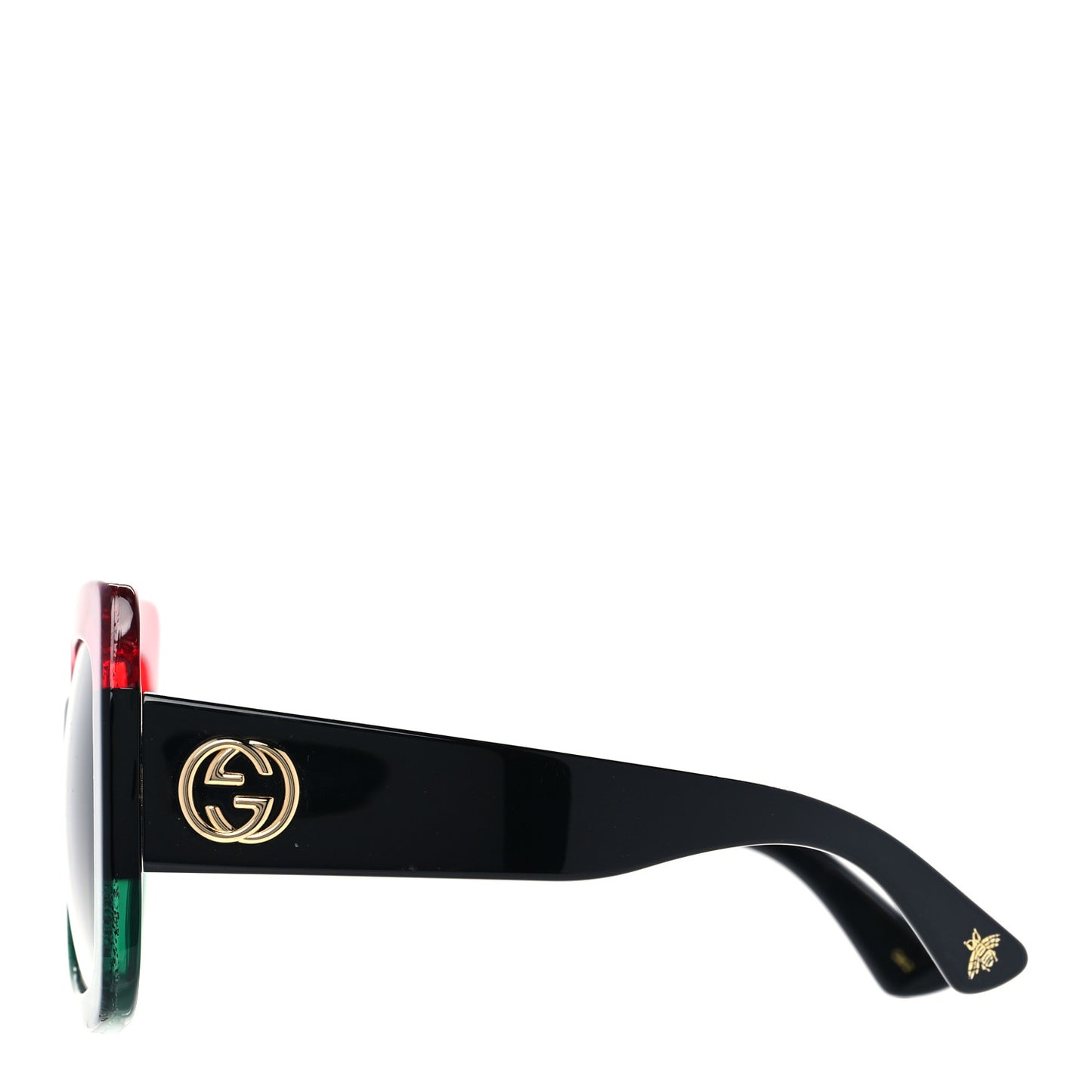 Acetate Square Frame Sunglasses GG0083S Glitter Red Black Green