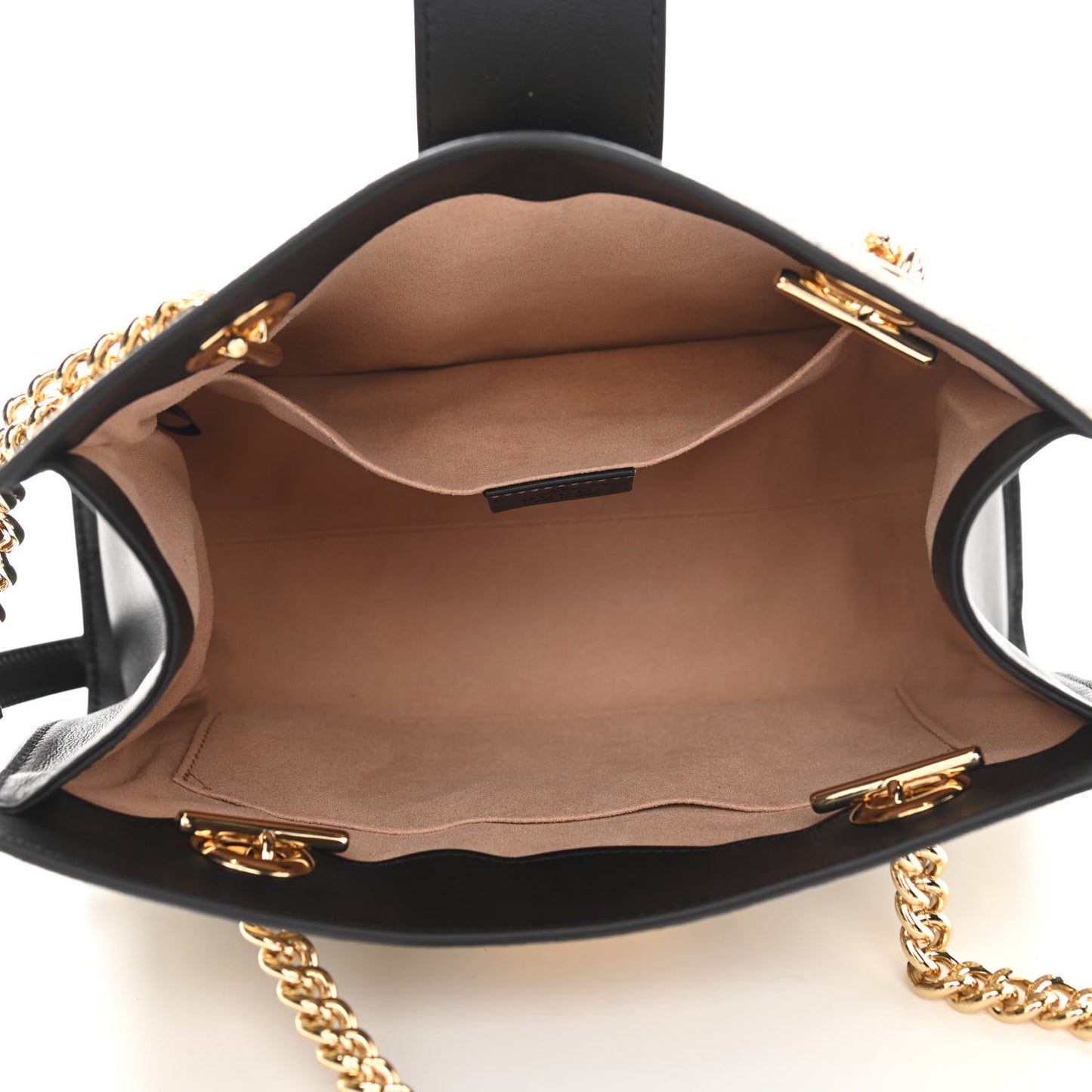 GG Supreme Monogram Bees Small Padlock Tote Beige Oro Black