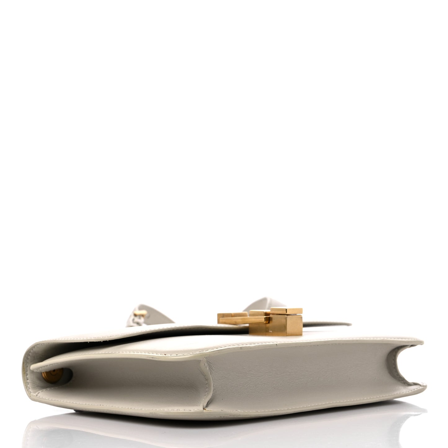 Smooth Calfskin Carre Satchel Crema Soft