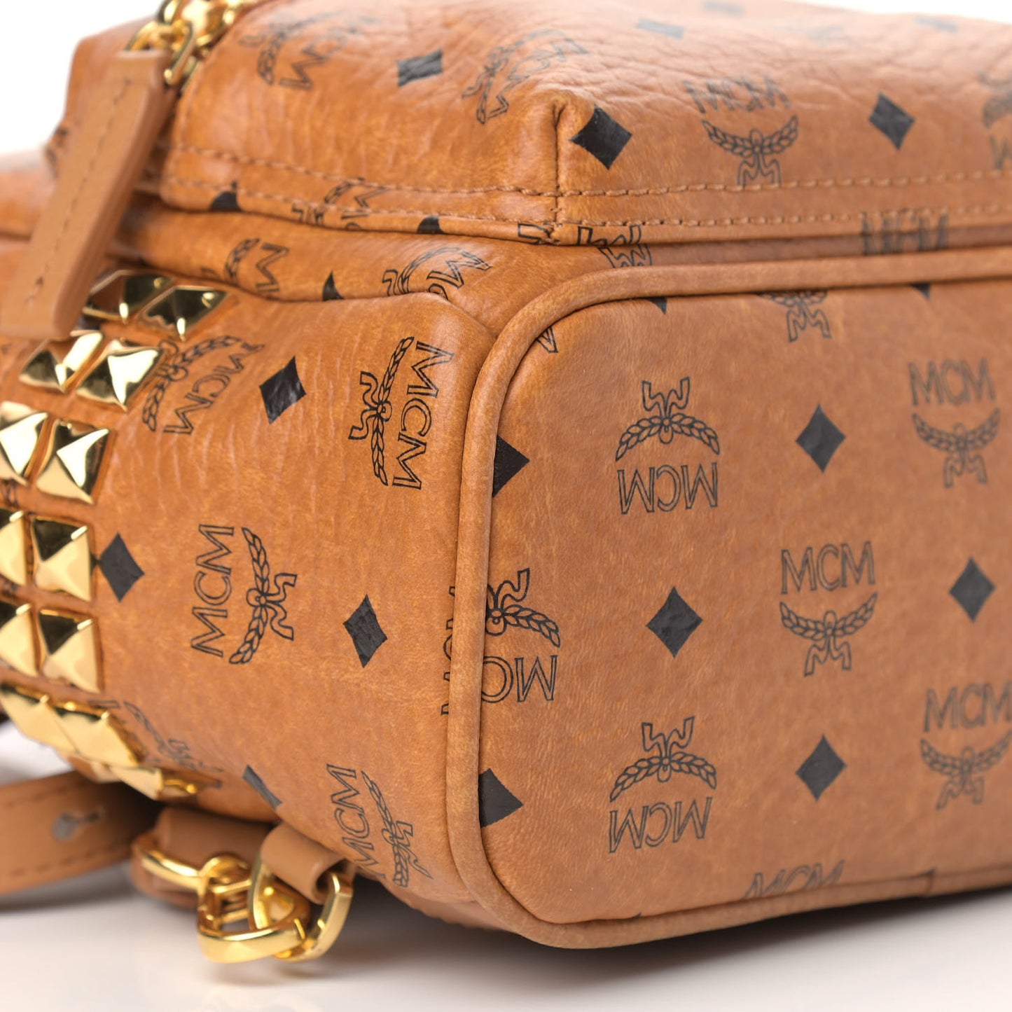 Visetos Side Stud Mini Stark Backpack Cognac