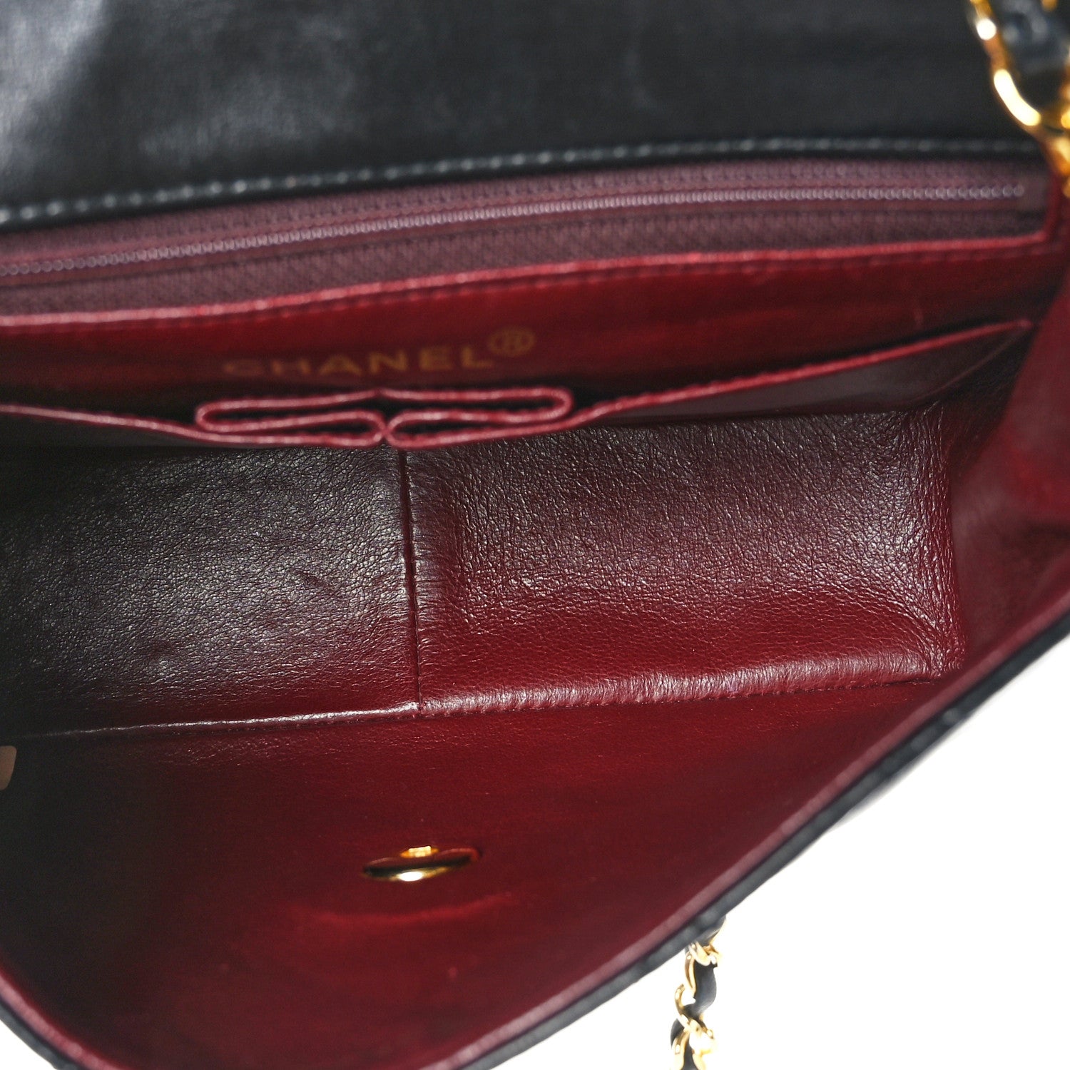 Chanel Lambskin Quilted Mini Square Flap Bag Black 5 of 9