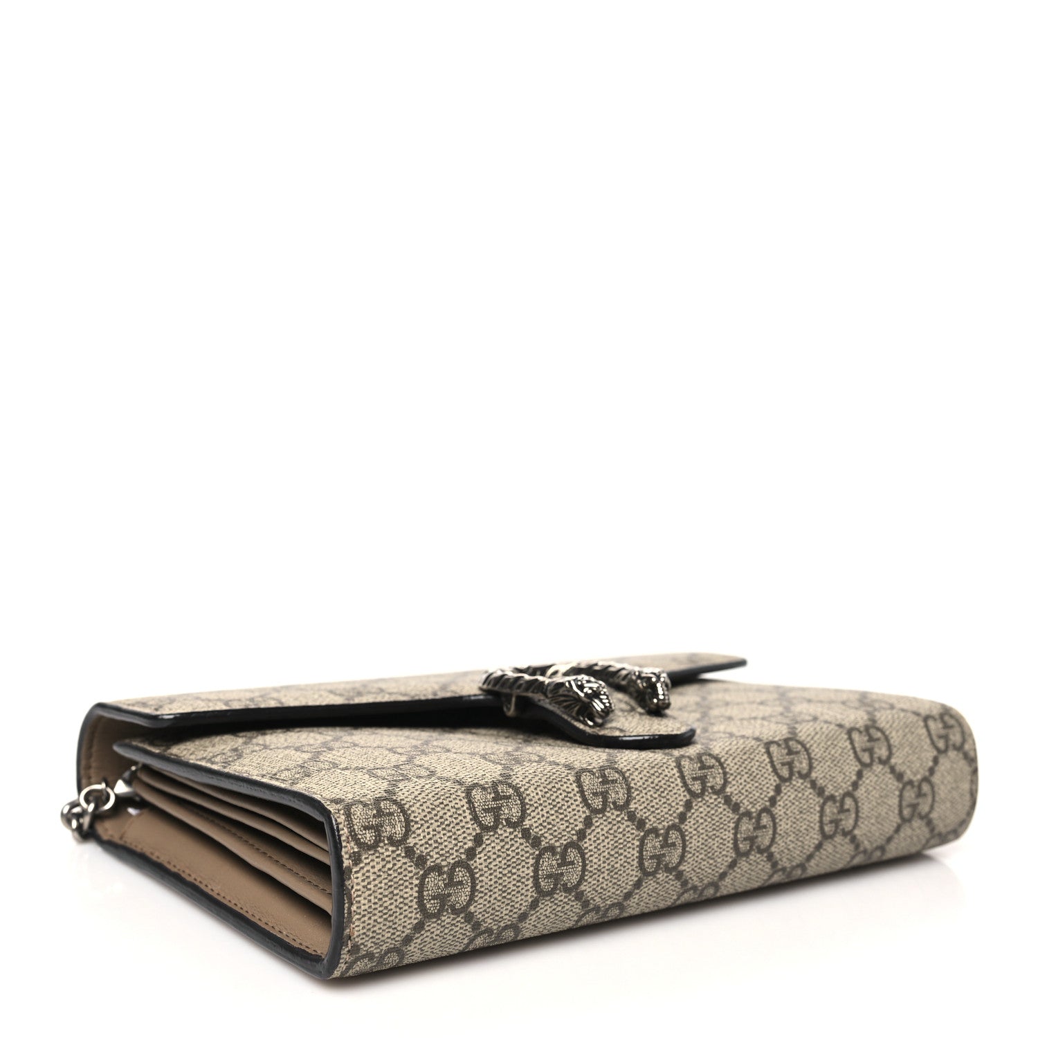 Gucci GG Supreme Monogram Mini Dionysus Chain Wallet Beige Taupe 4 of 11