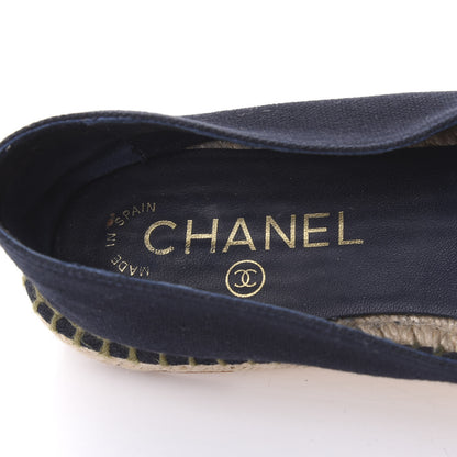 Chanel Fabric Biarritz CC Espadrilles 38 Blue Green 7 of 8