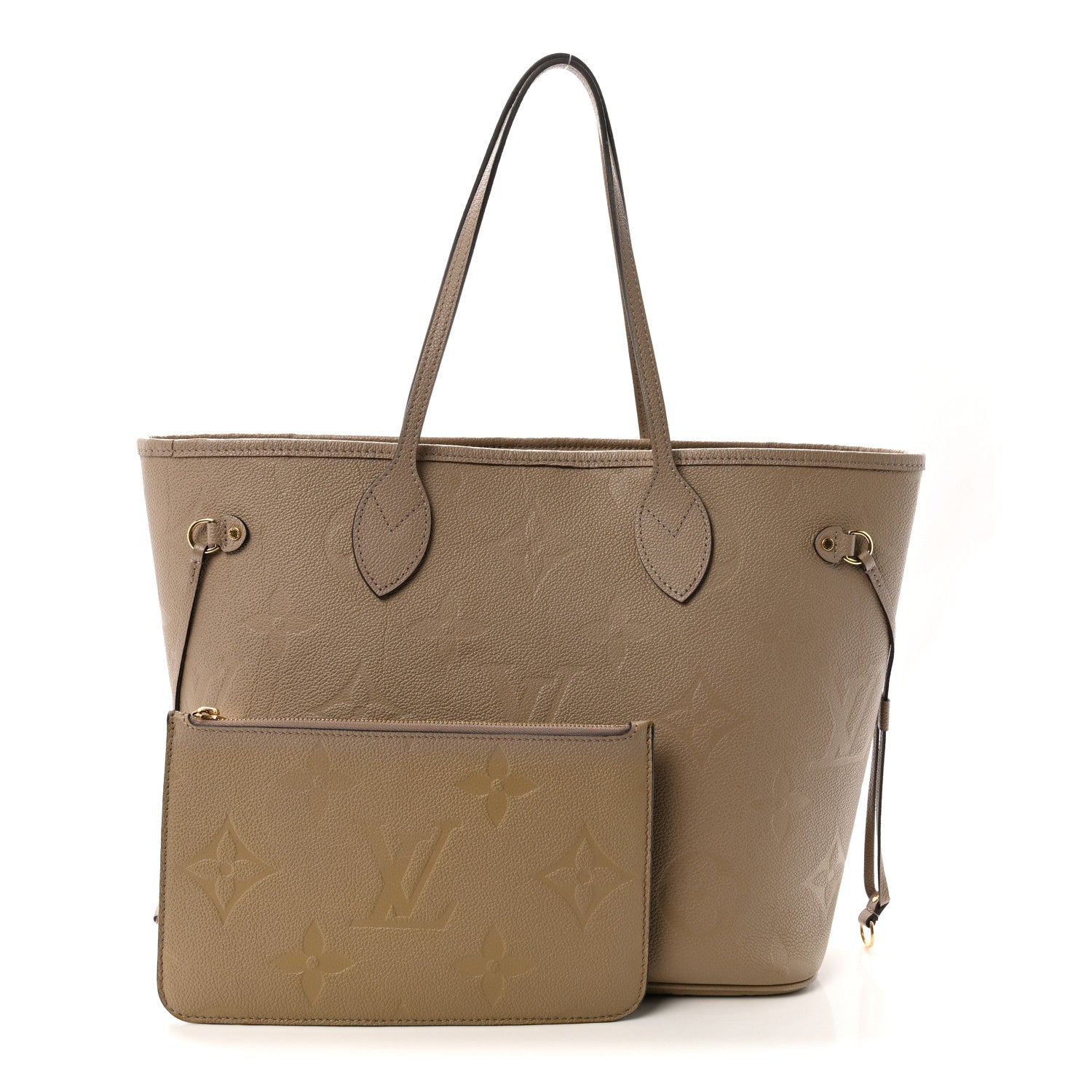 Louis Vuitton Empreinte Monogram Giant Neverfull MM Tourterelle 3 of 10