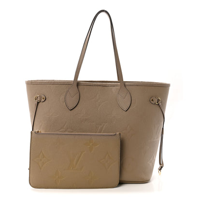 Louis Vuitton Empreinte Monogram Giant Neverfull MM Tourterelle 3 of 10