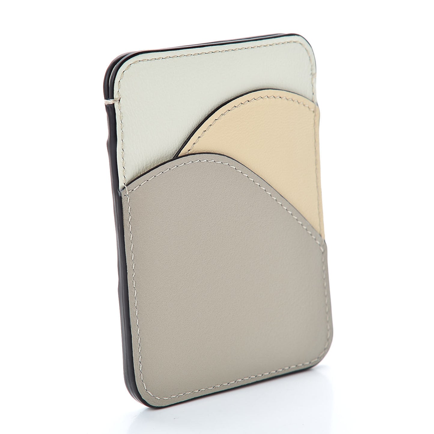 Smooth Calfskin Walden Card Holder Pastel Grey