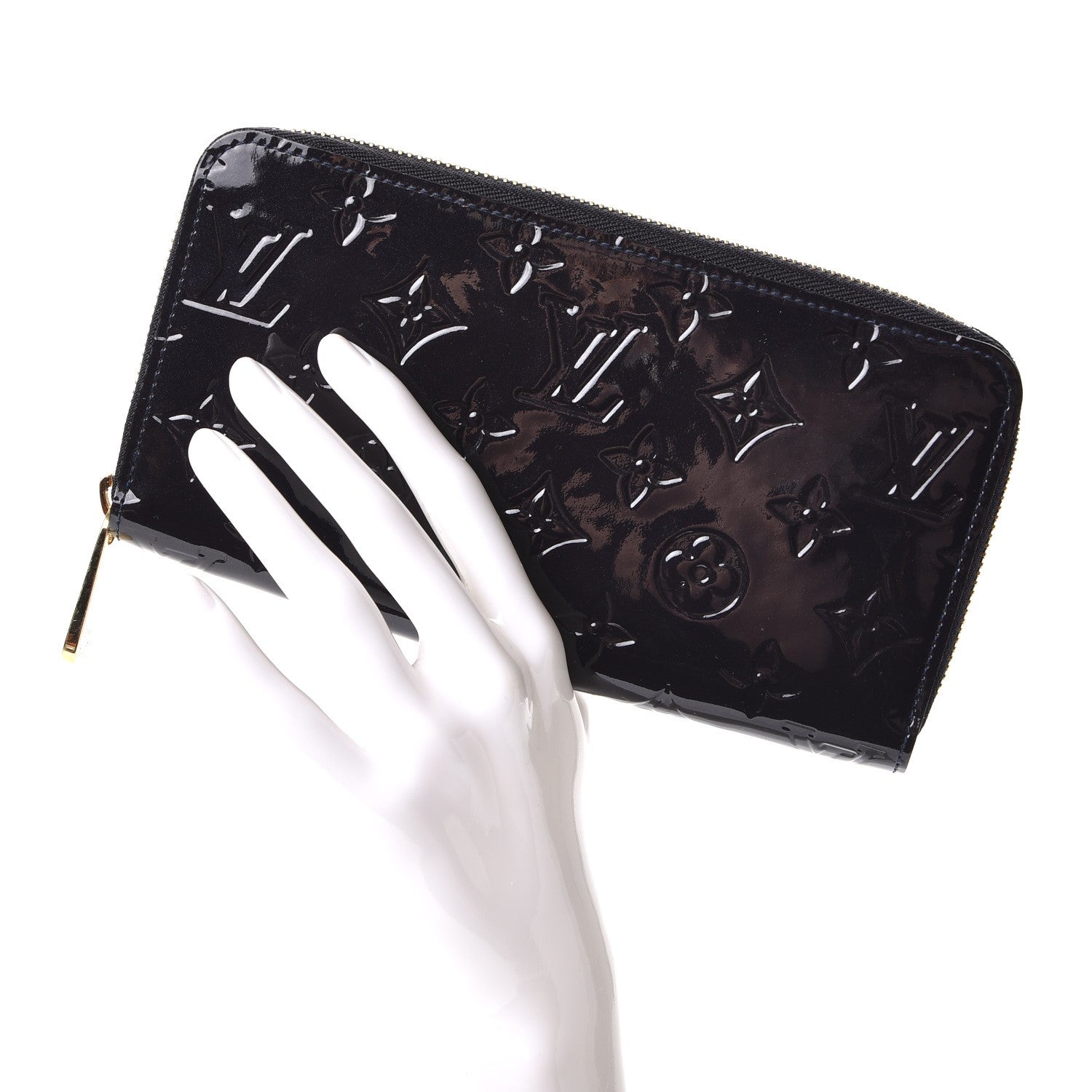 Louis Vuitton Vernis Zippy Wallet Blue Infini 2 of 8