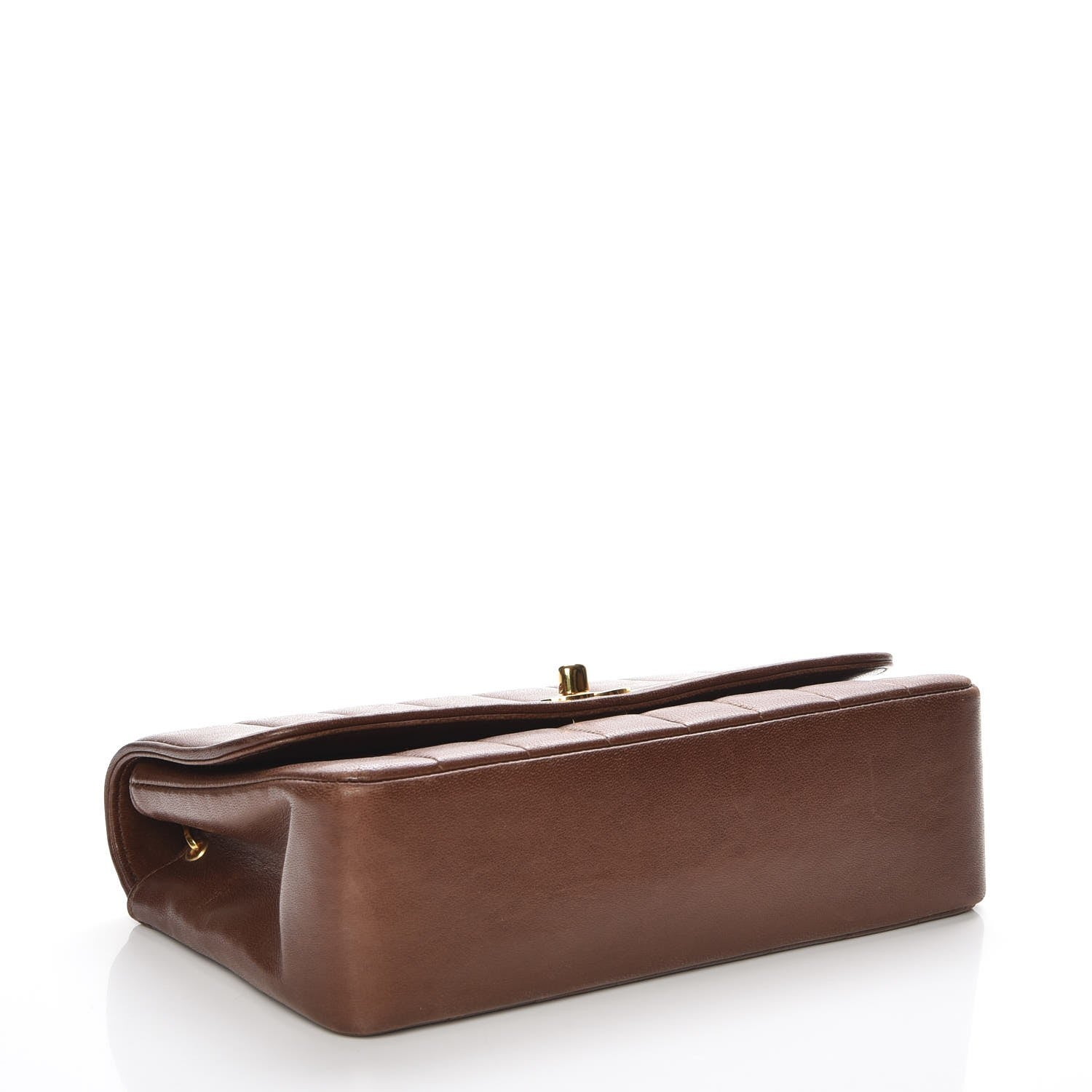 Chanel Lambskin Vertical Quilted Small Single Flap Brown 4 of 7