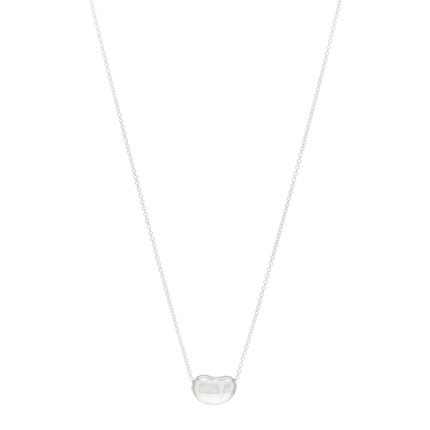 Sterling Silver 12mm Elsa Peretti Bean Pendant Necklace