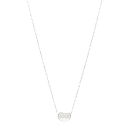 Tiffany Sterling Silver 12mm Elsa Peretti Bean Pendant Necklace 1 of 3