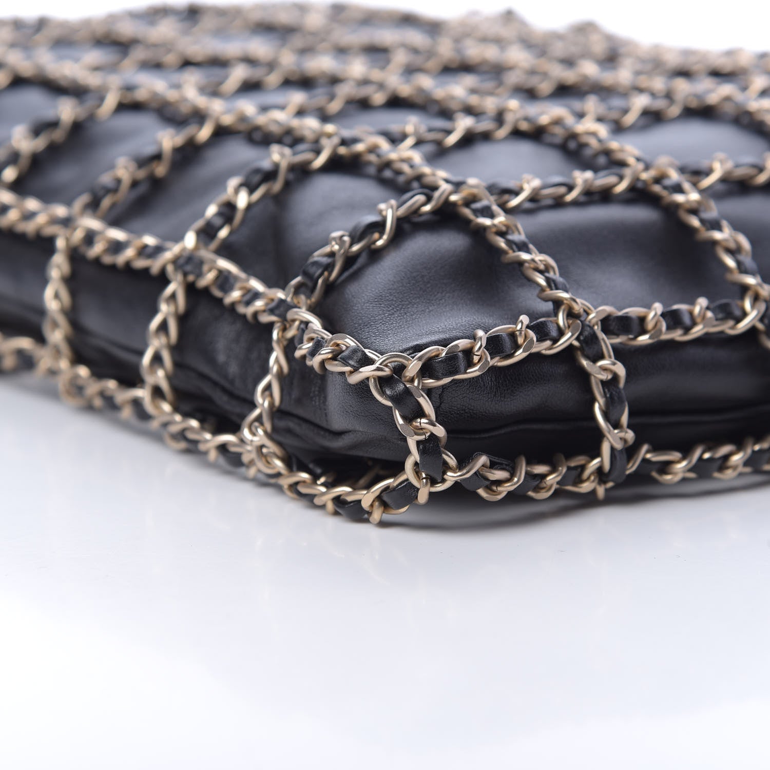 Chanel Lambskin Large Shopping Chain Tote Black 9 of 12