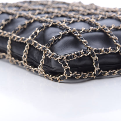 Chanel Lambskin Large Shopping Chain Tote Black 9 of 12