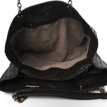 Bottega Veneta Nappa Intrecciato Large Classic Chain Strap Tote Ebano 5 of 8
