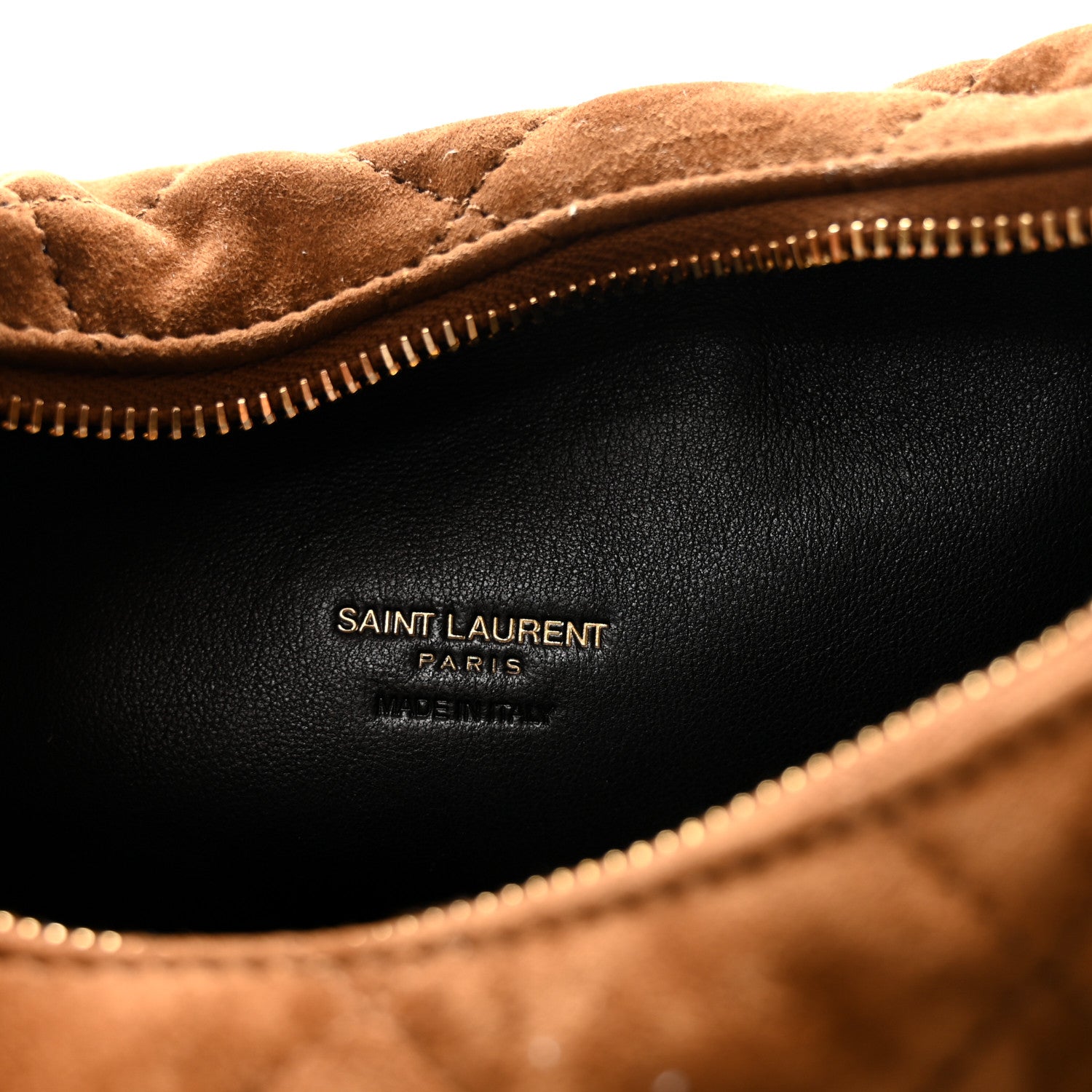 Saint Laurent Suede Quilted Icarino Bag Cognac 6 of 9