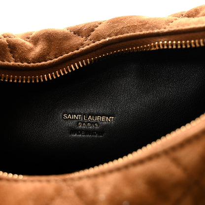 Saint Laurent Suede Quilted Icarino Bag Cognac 6 of 9