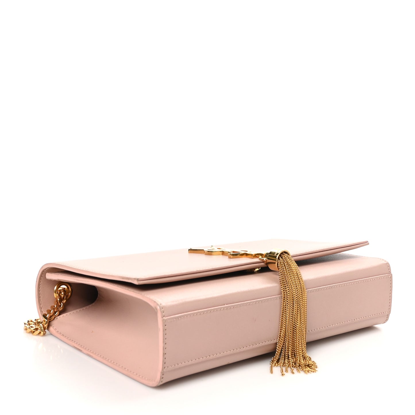 Smooth Calfskin Medium Classic Monogram Kate Tassel Satchel Pink