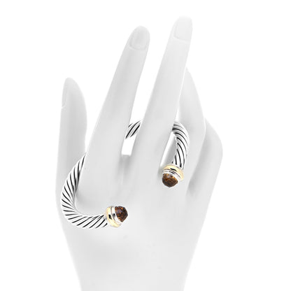 David Yurman Sterling Silver 14K Yellow Gold Citrine 7mm Cable Classics Bracelet 2 of 4