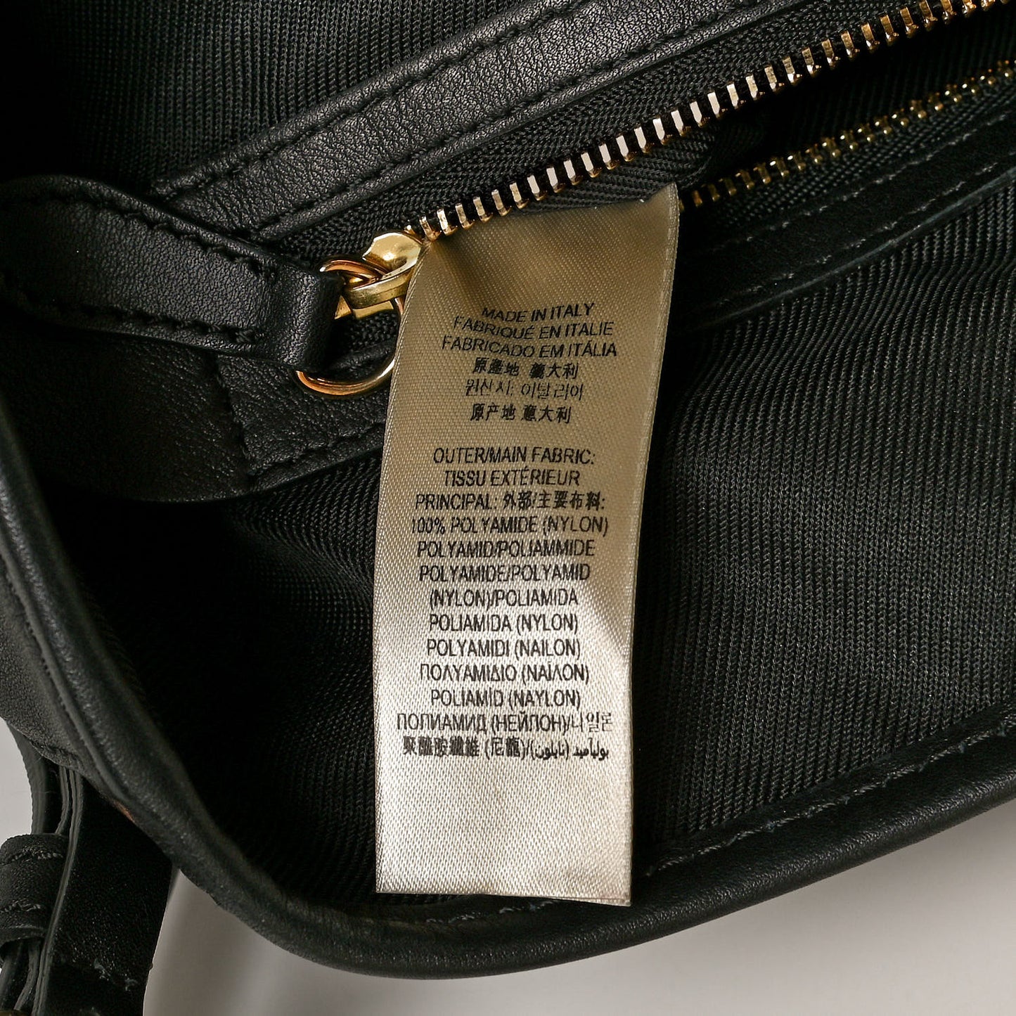 Nylon Calfskin Camouflage Check Small Canterbury Tote Black
