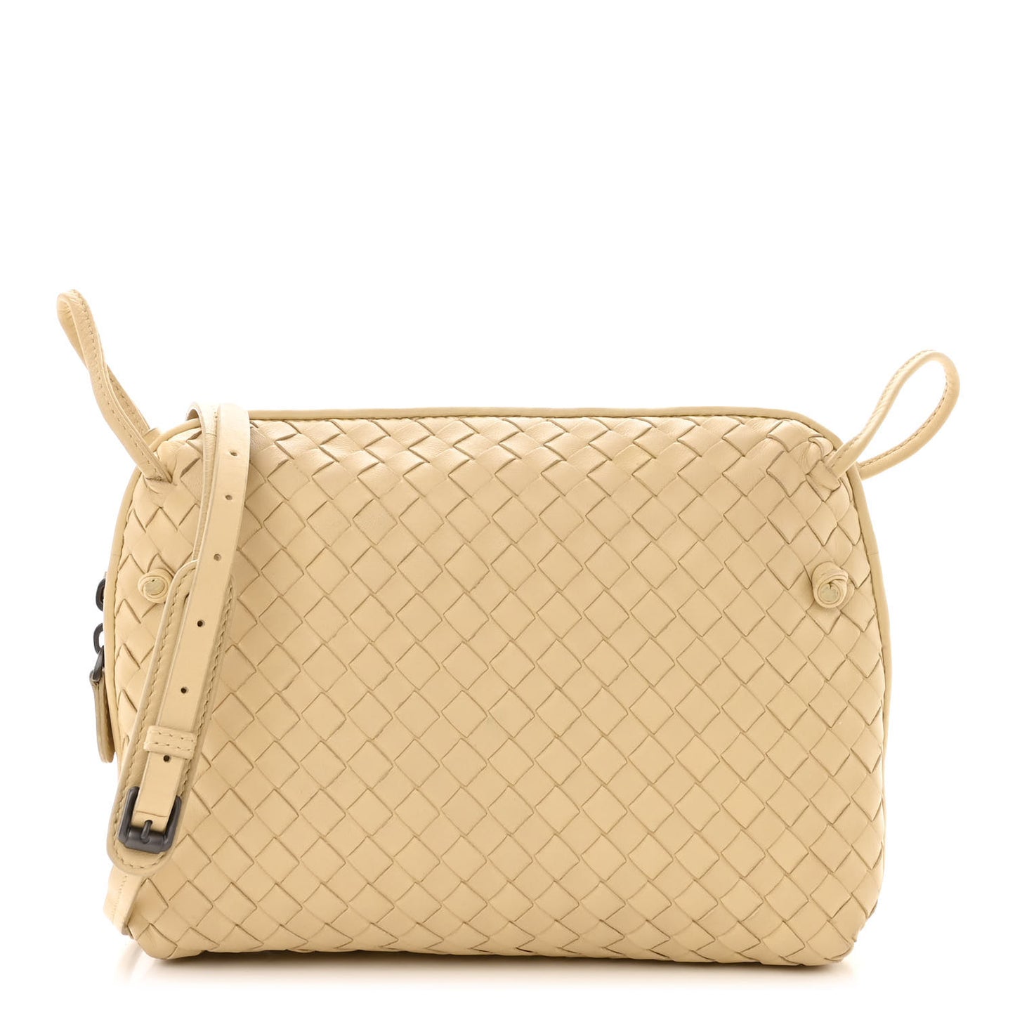 Nappa Intrecciato Nodini Crossbody Messenger Mink
