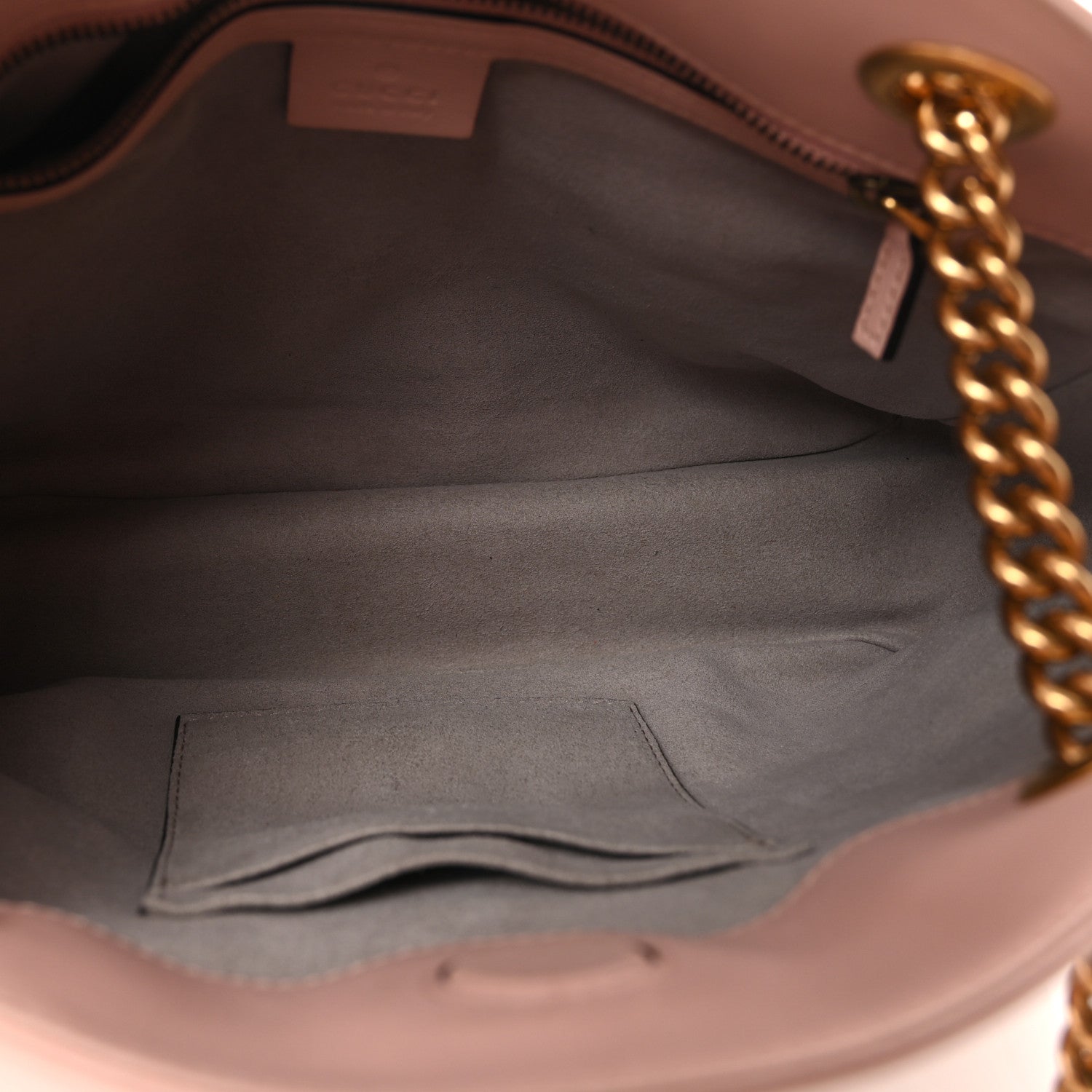Gucci Calfskin Matelasse Medium GG Marmont Open Top Shoulder Bag Perfect Pink 5 of 10