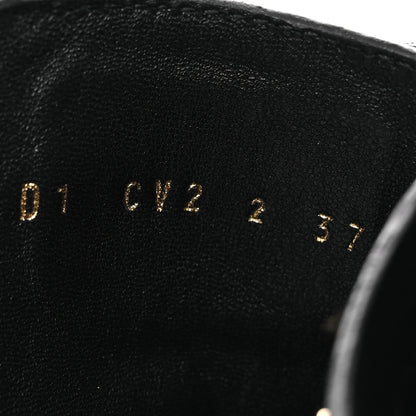 Valentino Garavani Calfskin Rockstud Combat Ankle Boots 37 Black 10 of 12
