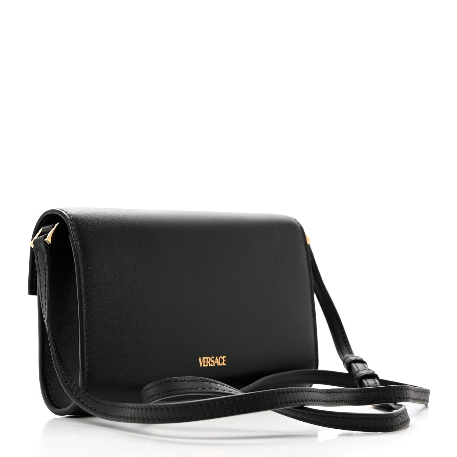 Versace Lambskin Medusa Wallet On Strap Black 2 of 9