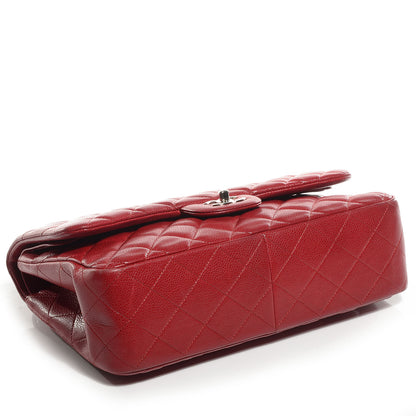Chanel Caviar Jumbo Double Flap Dark Red 4 of 8