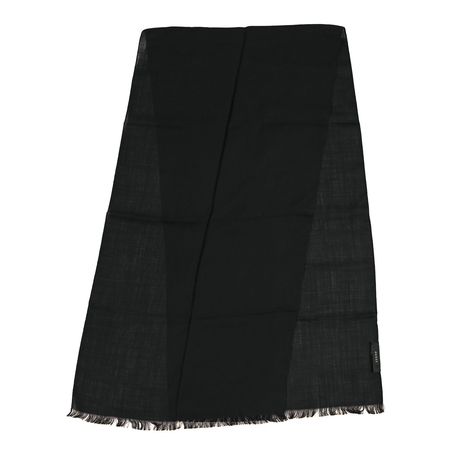 Gucci Wool Silk GG Monogram GGNat Scarf Black 2 of 3