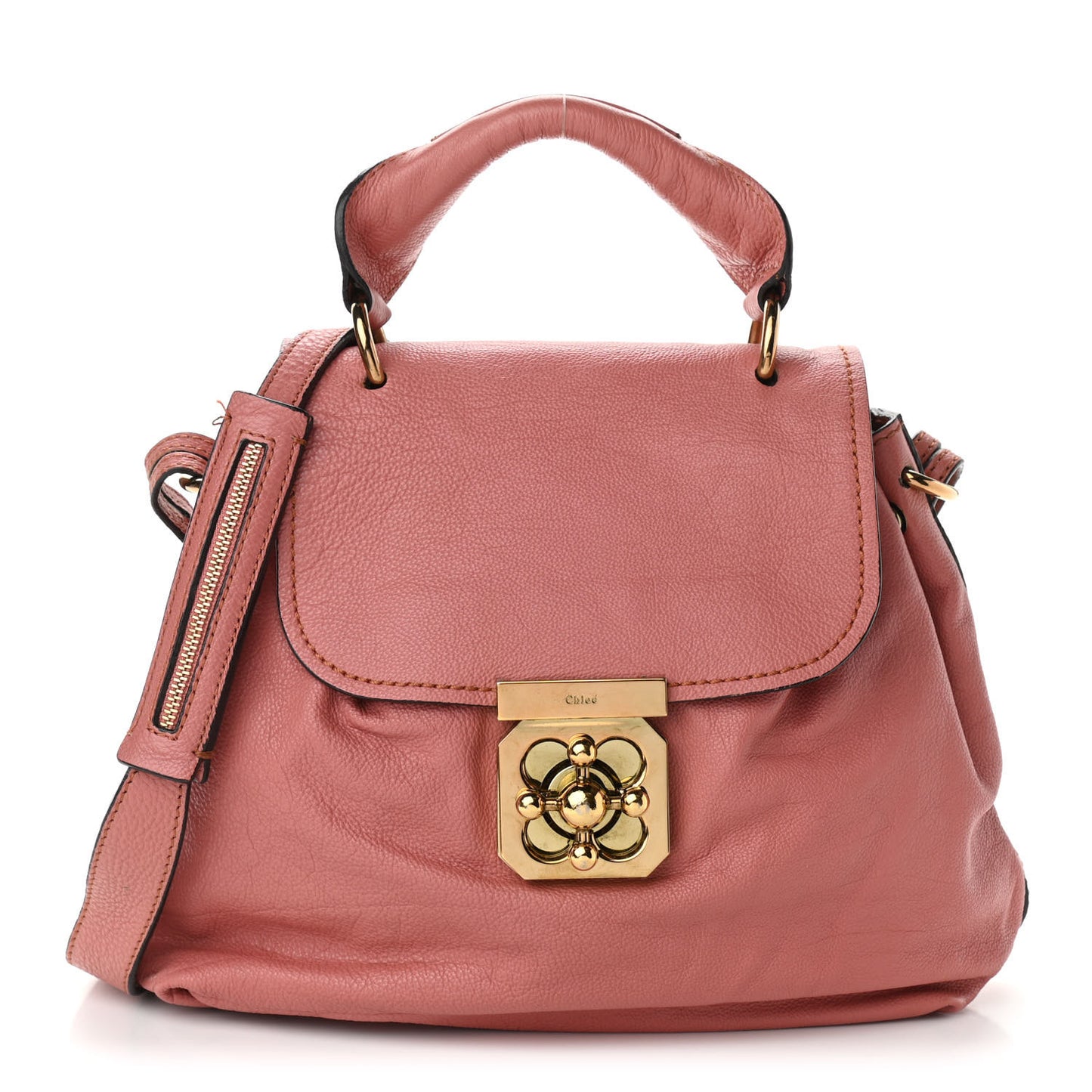 Calfskin Medium Elsie Satchel Pink