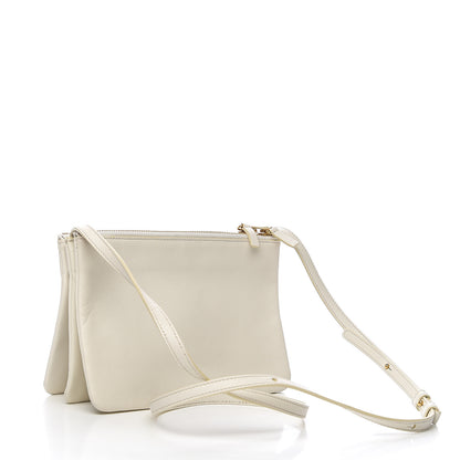Celine Lambskin Small Trio Crossbody Bag White 2 of 8