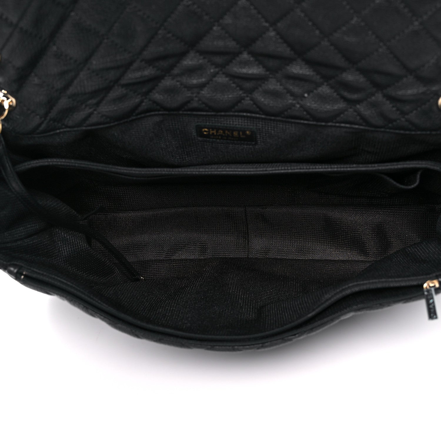 Chanel Calfskin Quilted XXL Travel Flap Bag Black 5 of 12
