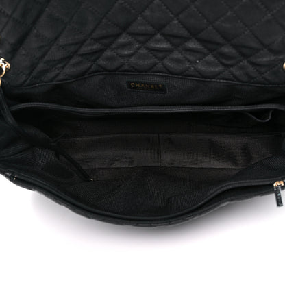 Chanel Calfskin Quilted XXL Travel Flap Bag Black 5 of 12