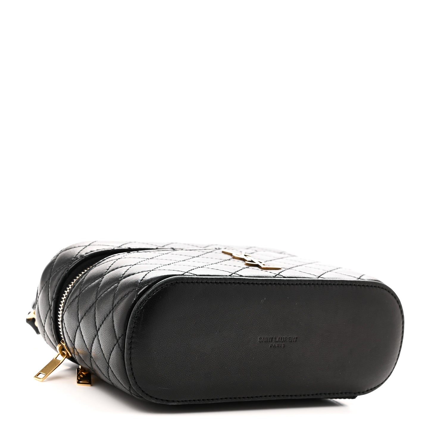 Lambskin Quilted Mini Gaby Vanity Case Black