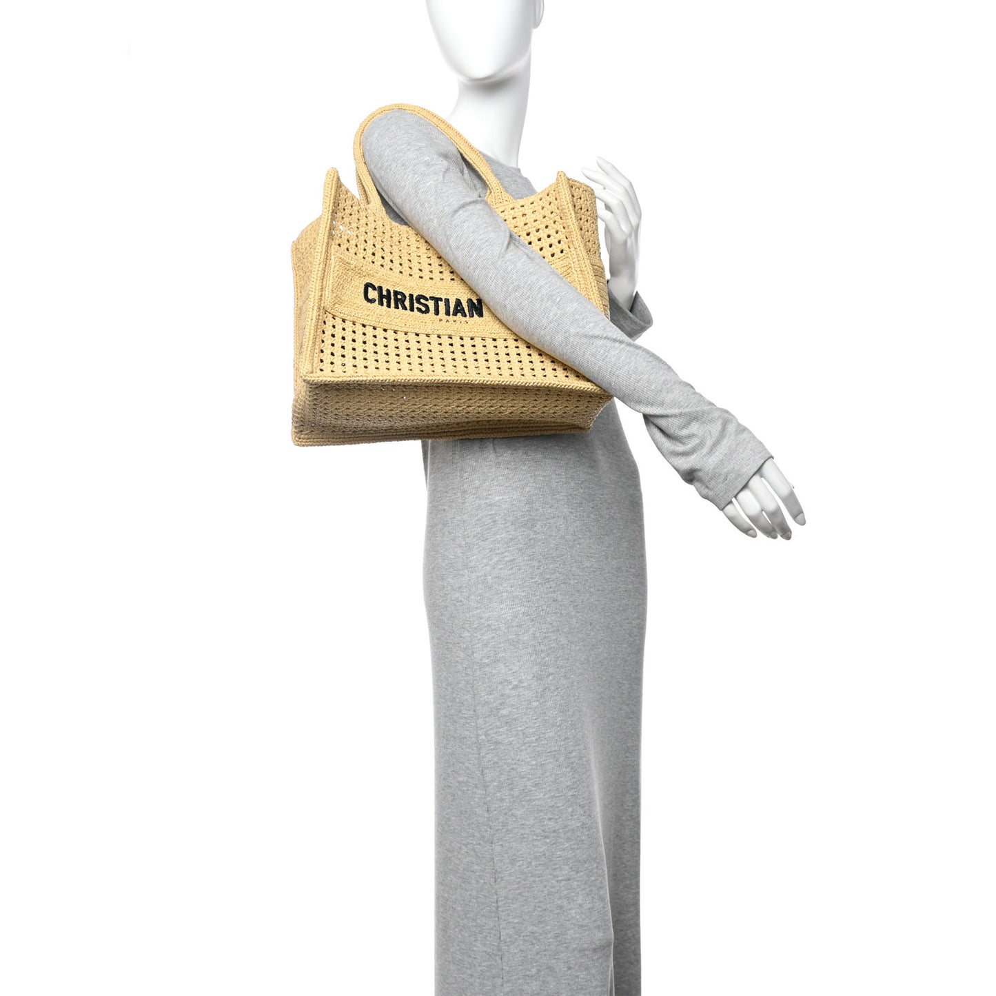 Raffia Medium Book Tote Natural