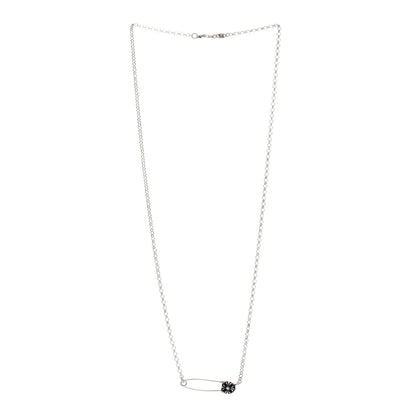 Chrome Hearts Sterling Silver Safety Pin Pendant Necklace 3 of 4