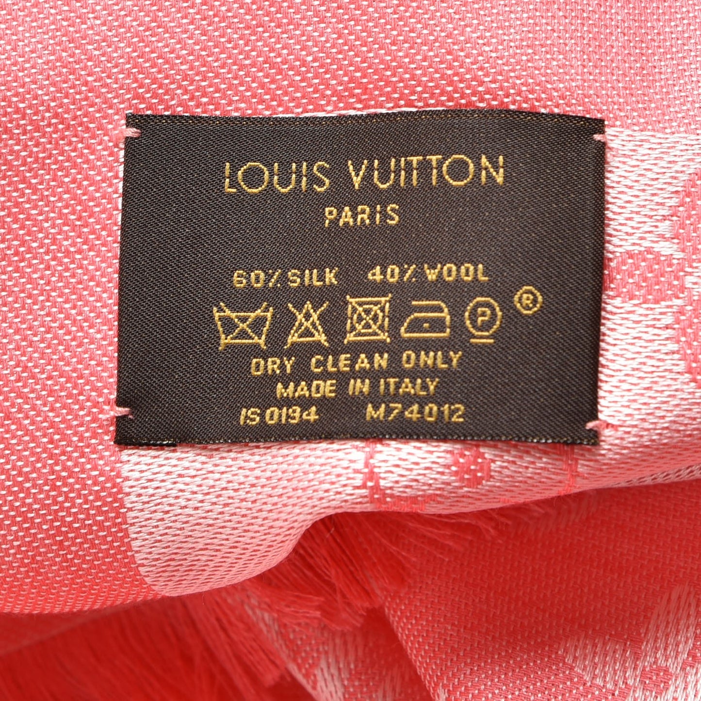 Wool Silk Monogram Denim Shawl Pivoine