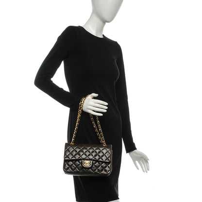 Chanel Lambskin Quilted Small Double Flap Dark Brown 2 of 9