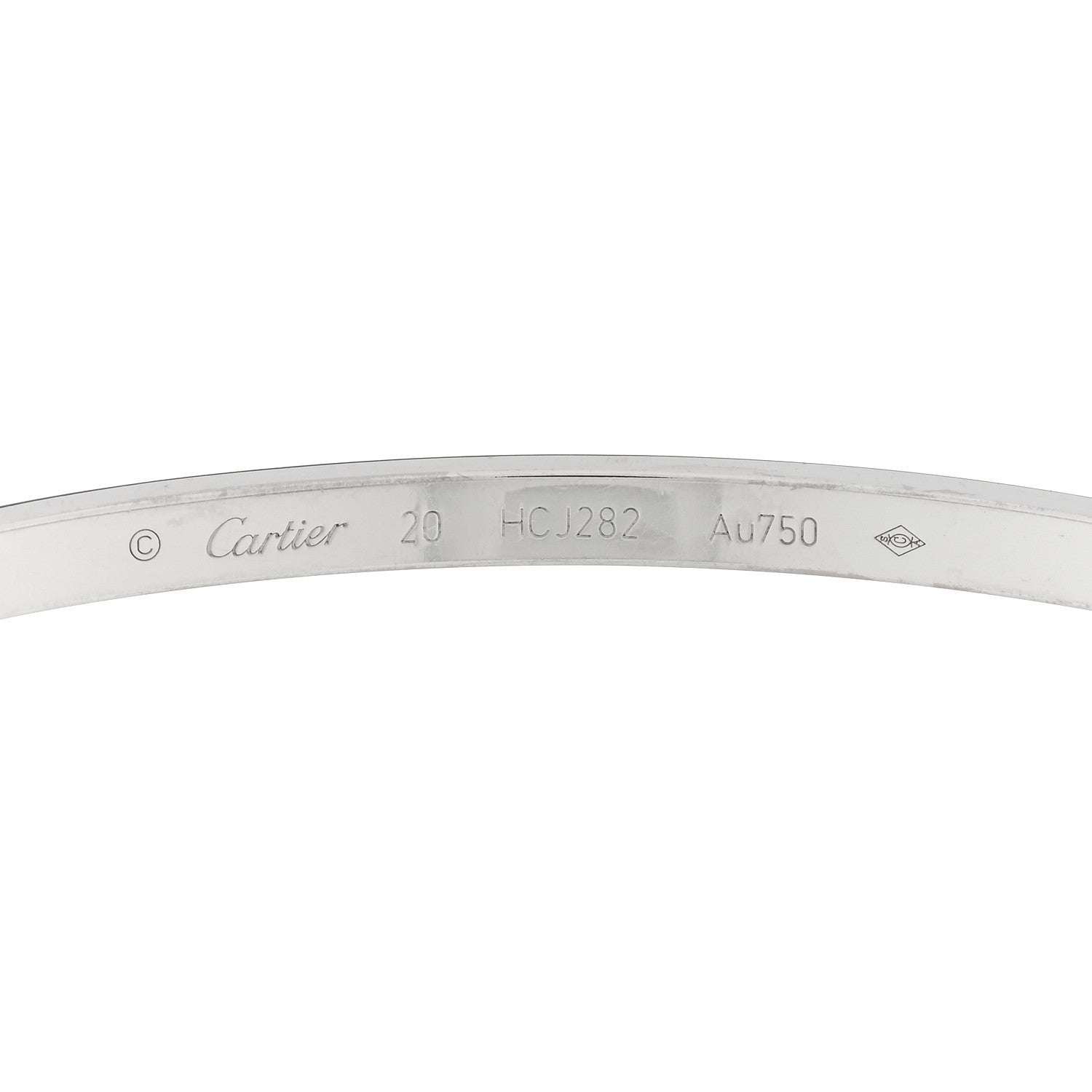 Cartier 18K White Gold 6 Diamond Small LOVE Bracelet 20 3 of 8