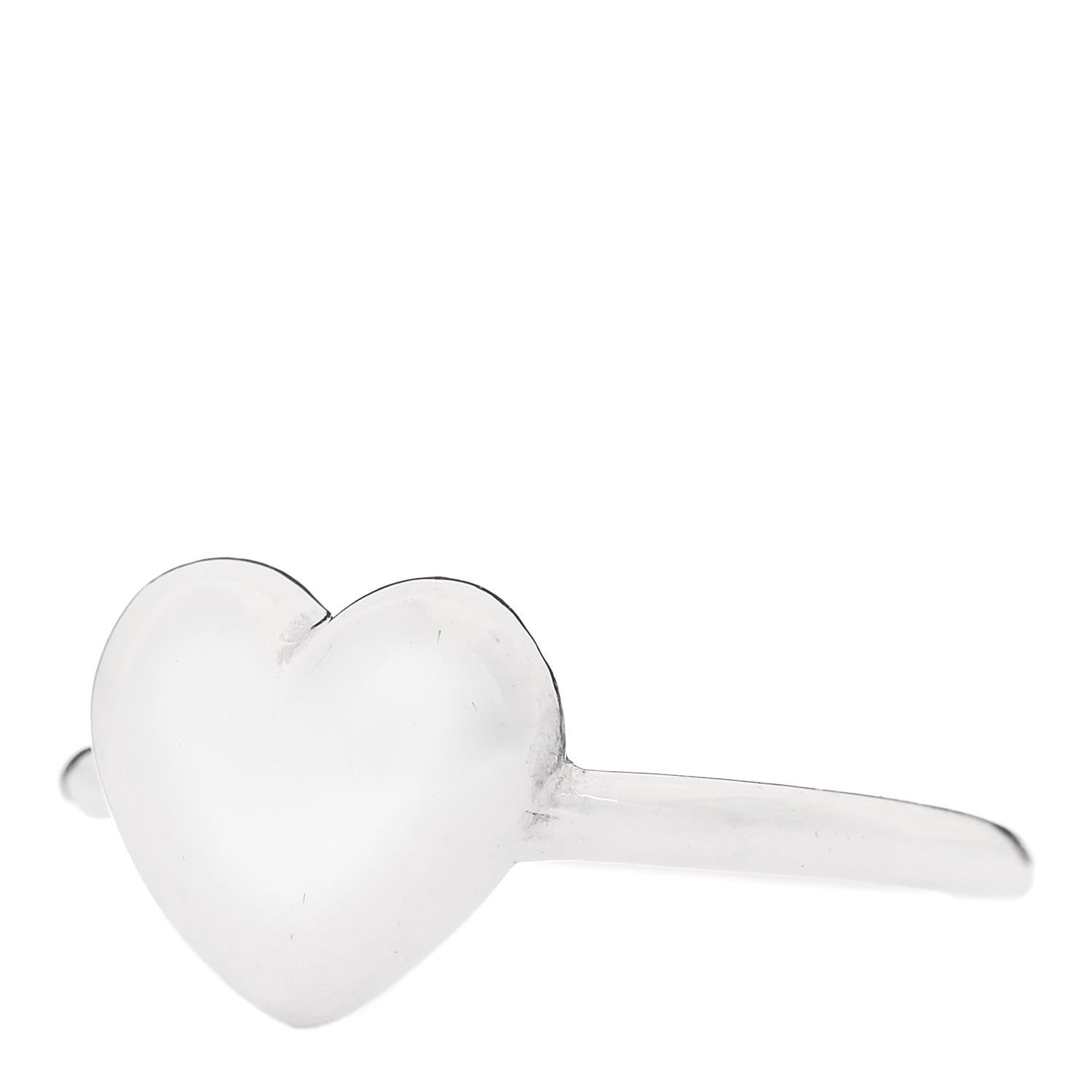 Tiffany Sterling Silver Heart Puff Ring 49 5 3 of 5