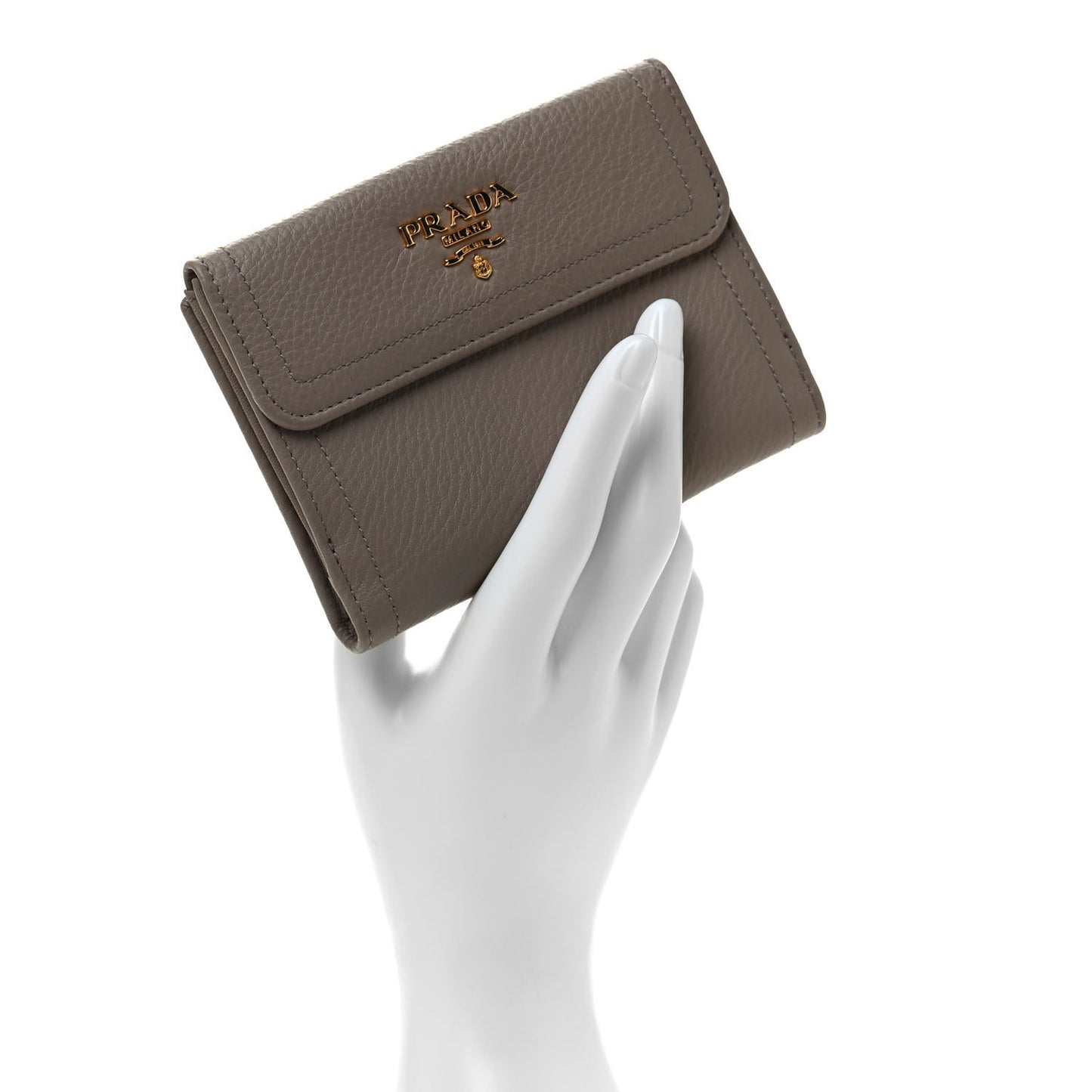 Vitello Daino Bi-Fold Wallet Visone