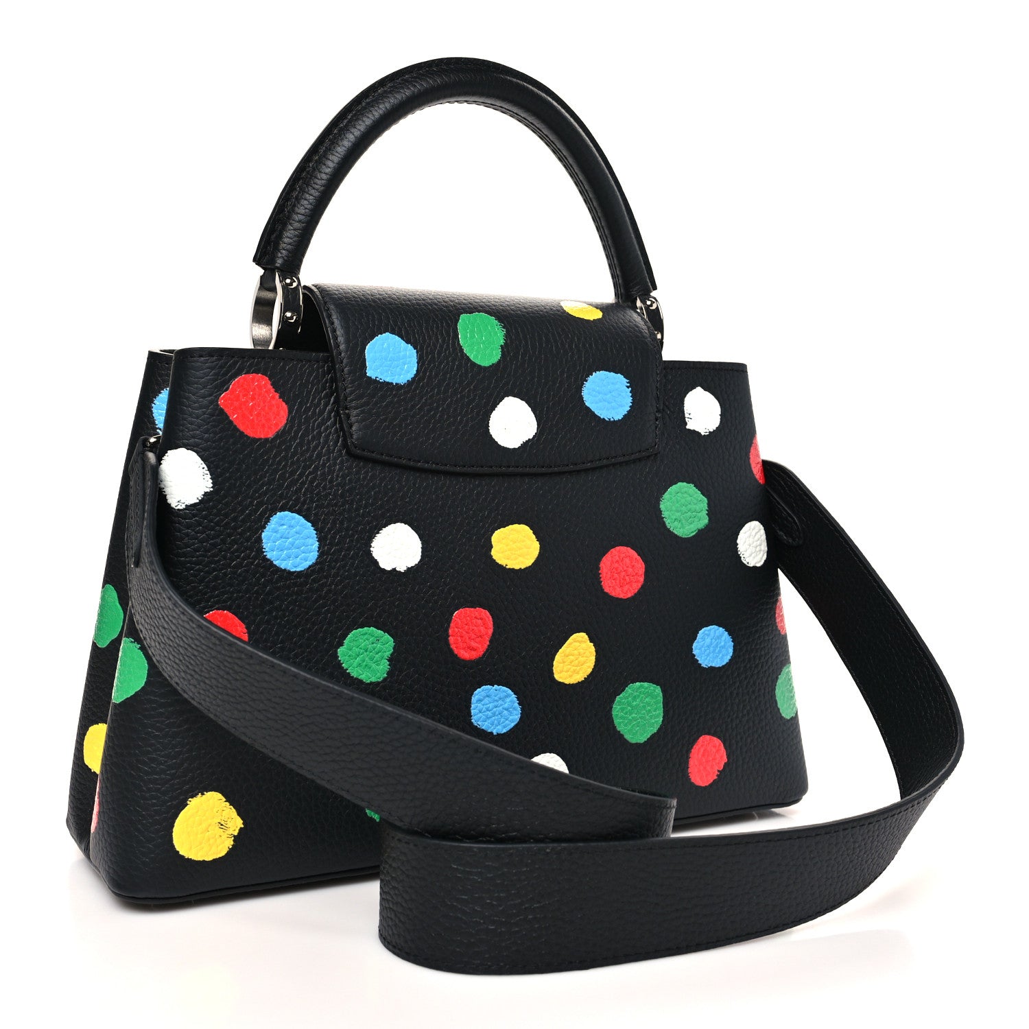 Louis Vuitton LV X YK Taurillon Capucines MM Black 3 of 10