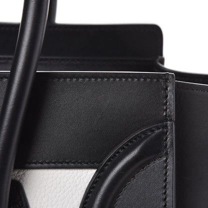 Celine Baby Grained Calfskin Tri-color Micro Luggage White Liquorice 7 of 13