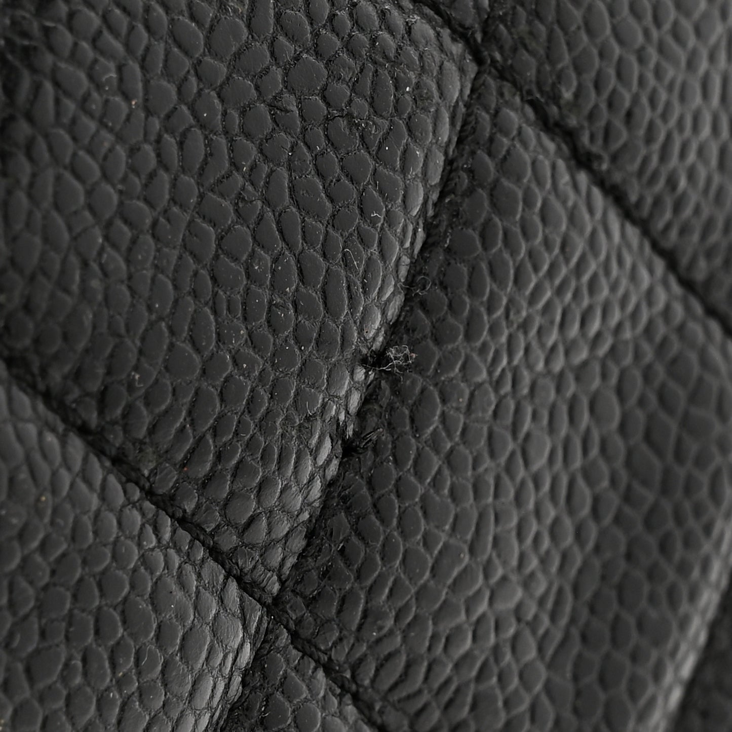 Caviar Quilted Flap Shoulder Bag Black