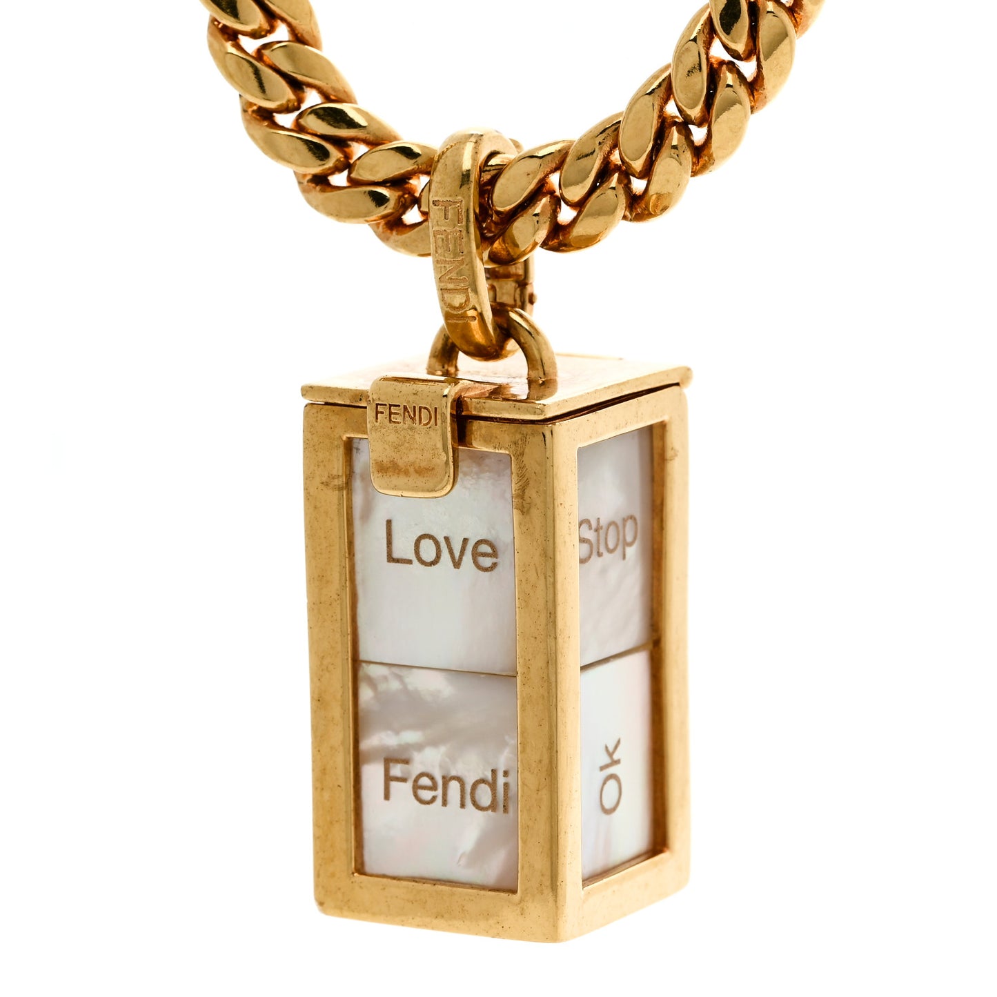 Metal Cubes Necklace Gold