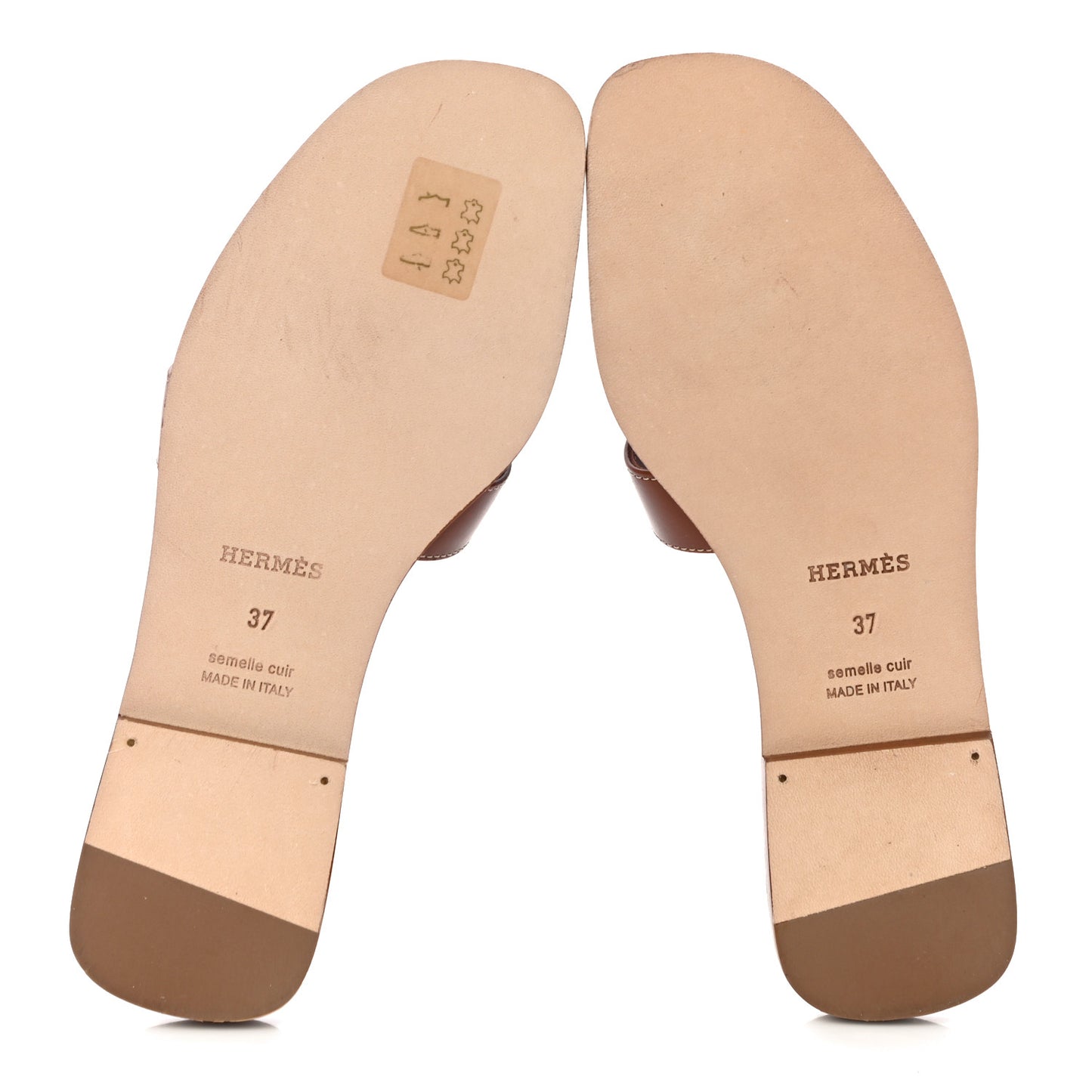 Box Calfskin Oran Sandals 37 Gold
